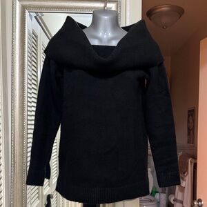 Ann Taylor Black Cowl Neck Sweater